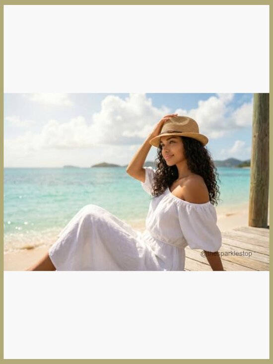 Straw Fedora Sun Hat with UPF 50+ Protection and Adjustable Fit main image 5
